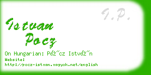istvan pocz business card